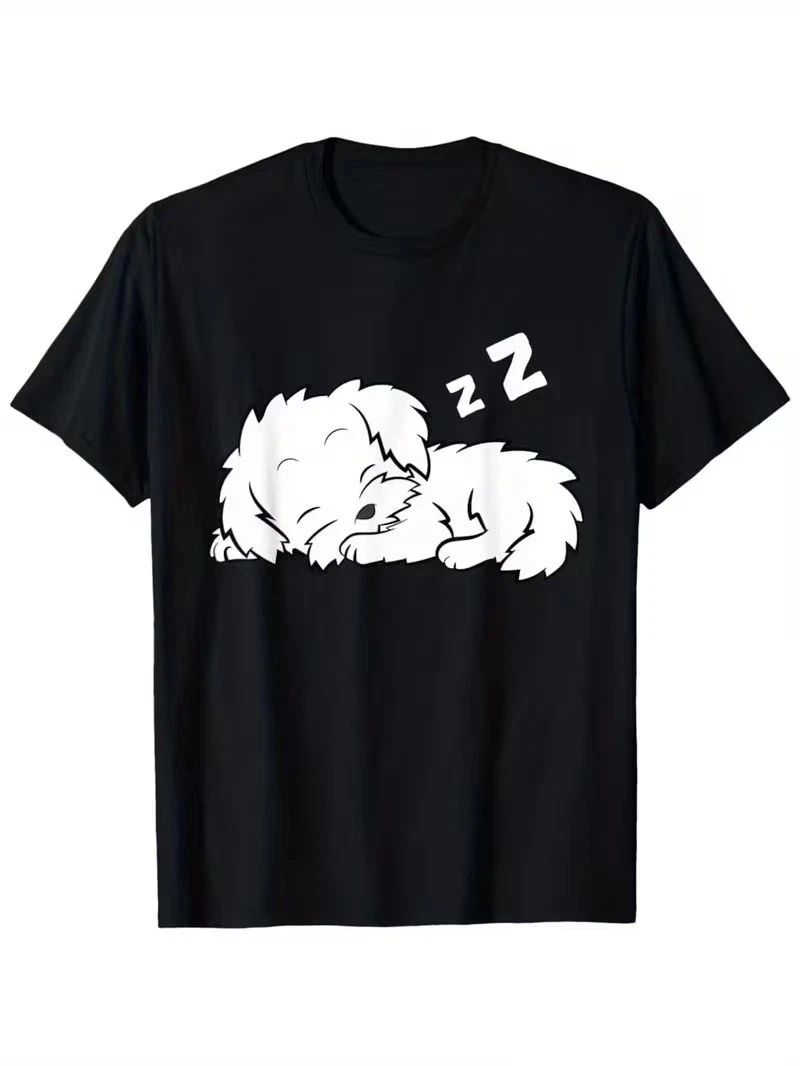 Sleeping Maltese Dog Cute Sleeping Maltese Dog T-Shirt Unisex T-shirt, Sweatshirt, Hoodie, Long Sleeve Tee - T-Shirt, Sweatshirt, Hoodie