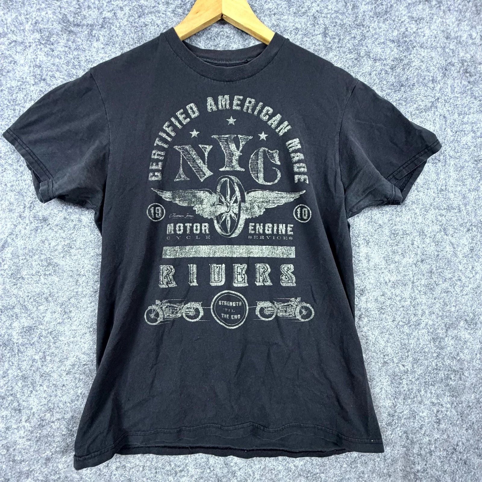 Custom 77 T-Shirt Mens Black NYC Motorcycle Riders Graphic Print Short Sleeve Unisex T-shirt, Sweatshirt, Hoodie, Long Sleeve Tee - T-Shirt, Sweatshirt, Hoodie