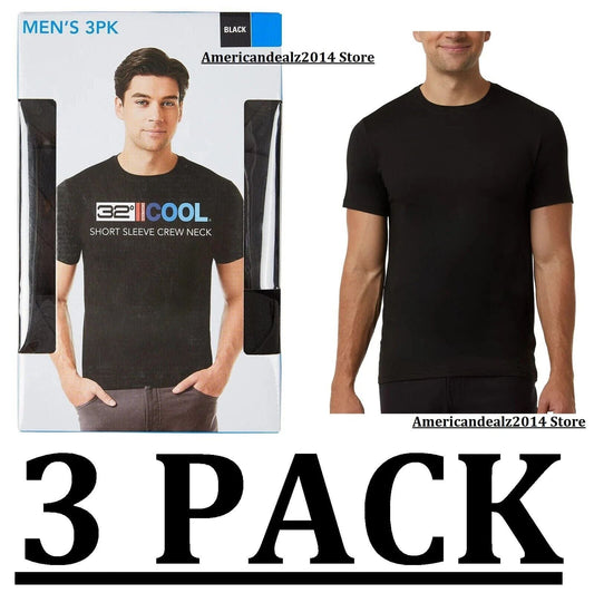 32 DEGREES COOL MEN'S  SHORT SLEEVE CREW NECK SHIRT 3 PACK BLACKS SIZE MALL Unisex T-shirt, Sweatshirt, Hoodie, Long Sleeve Tee - T-Shirt, Sweatshirt, Hoodie