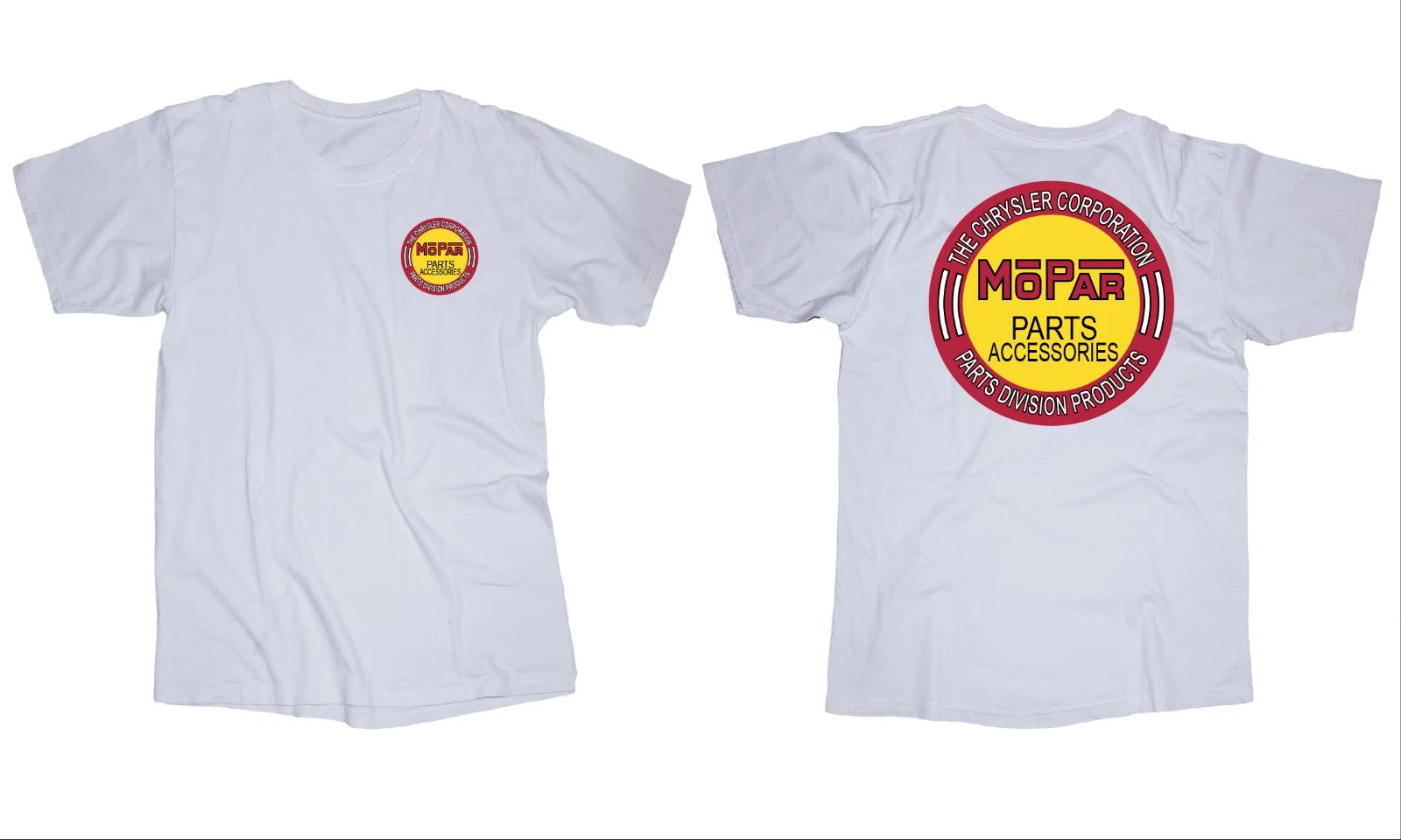Mopar Parts logo white t-shirt Unisex T-shirt, Sweatshirt, Hoodie, Long Sleeve Tee - T-Shirt, Sweatshirt, Hoodie