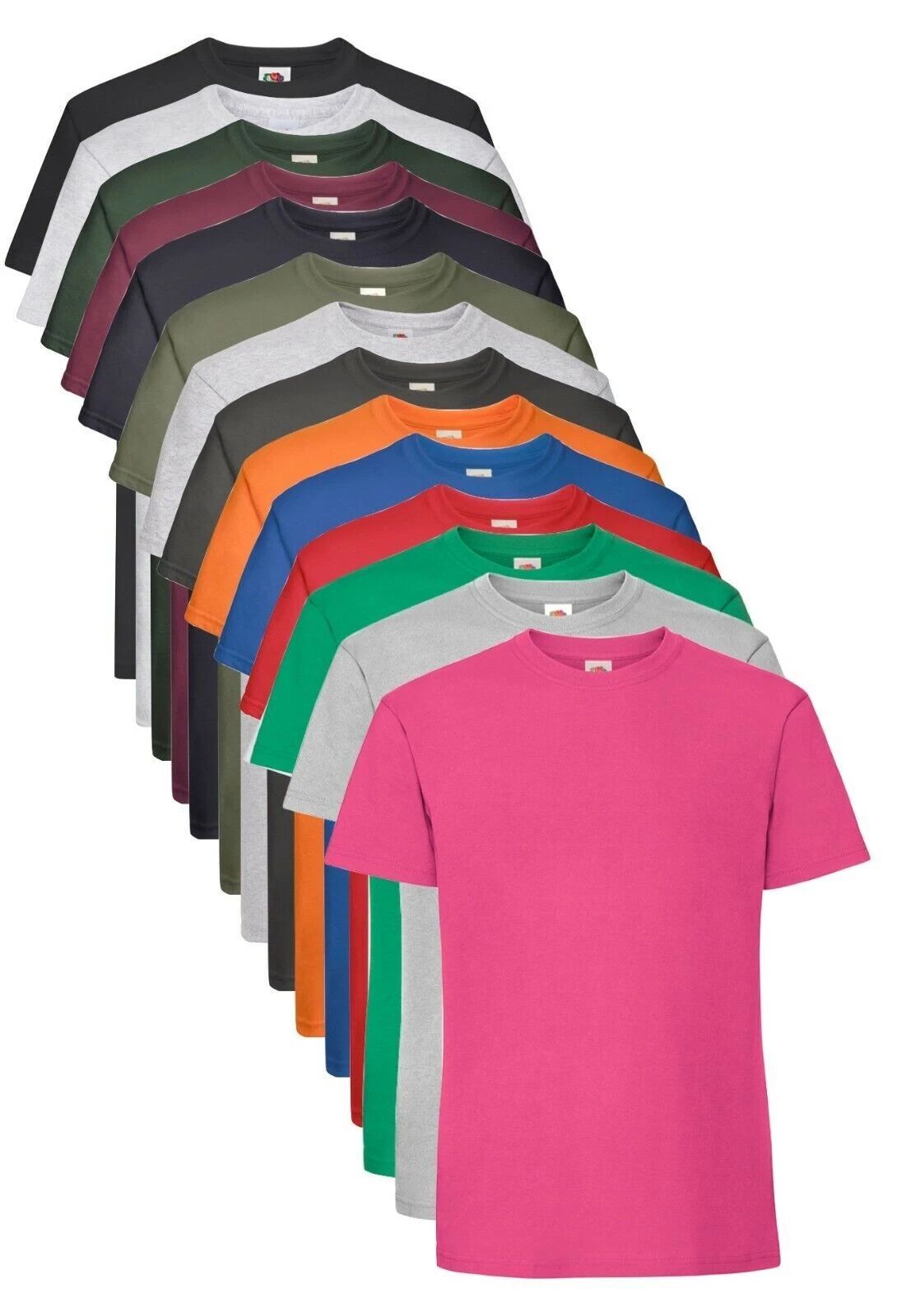 Fruit of the Loom Iconic 195 Ringspun Premium T-Shirt Small-2XL 20 Colours Unisex T-shirt, Sweatshirt, Hoodie, Long Sleeve Tee - T-Shirt, Sweatshirt, Hoodie