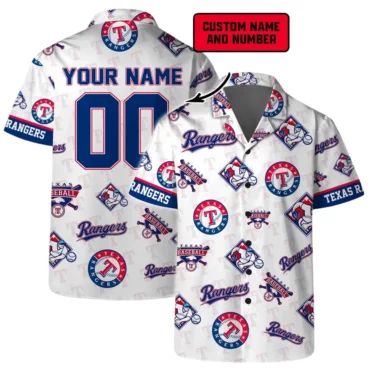 Texas Rangers Custom Champion Hawaiian Shirt Unisex T-shirt, Sweatshirt, Hoodie, Long Sleeve Tee - T-Shirt, Sweatshirt, Hoodie