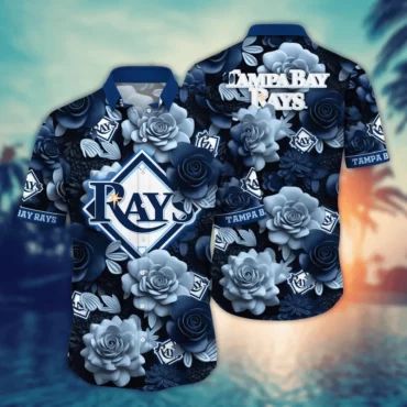 Tampa Bay Rays Midnight Roses Hawaiian Shirt Unisex T-shirt, Sweatshirt, Hoodie, Long Sleeve Tee - T-Shirt, Sweatshirt, Hoodie