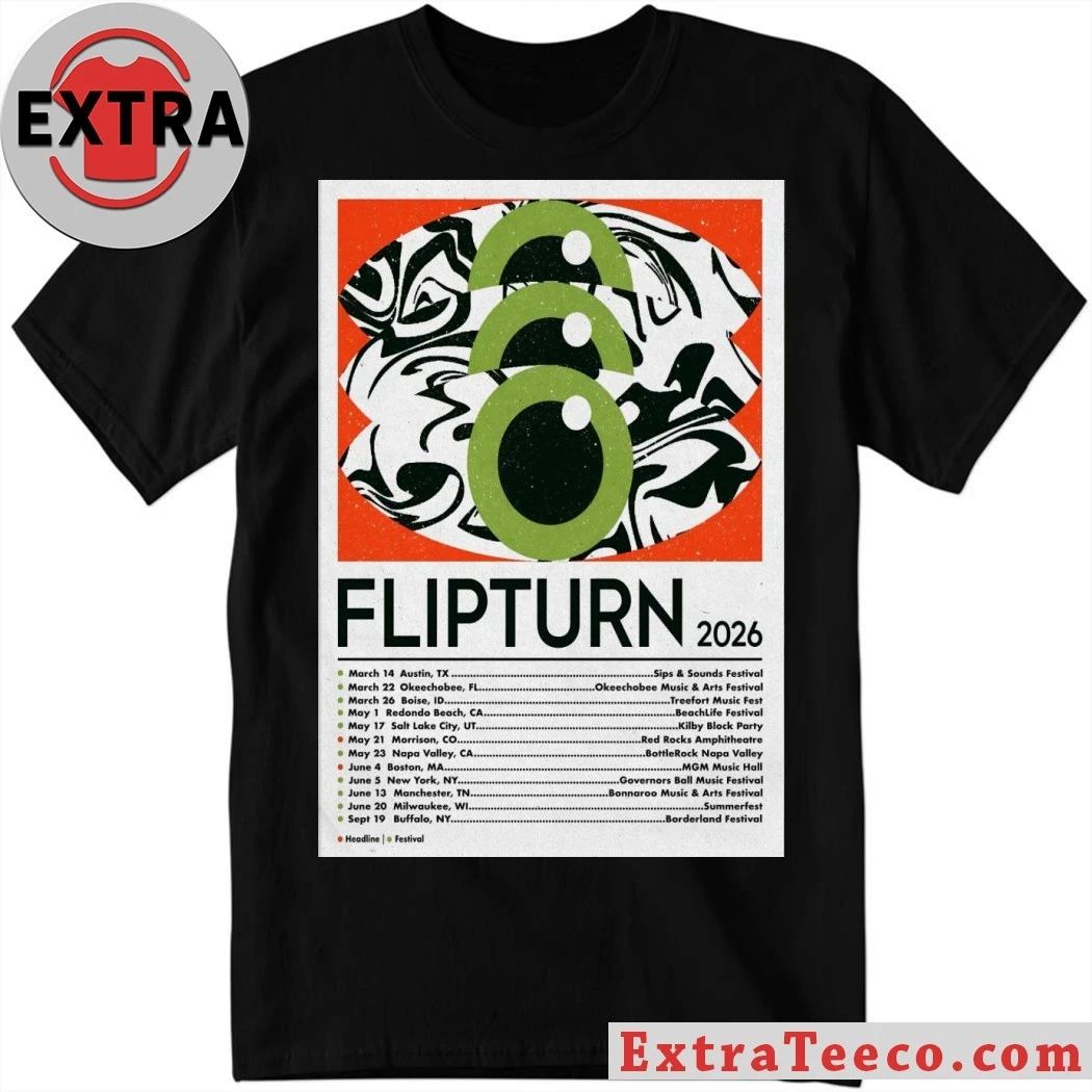 Flipturn Spring And Summer 2026 Shows Poster Shirt Unisex T-shirt, Sweatshirt, Hoodie, Long Sleeve Tee - T-Shirt, Sweatshirt, Hoodie