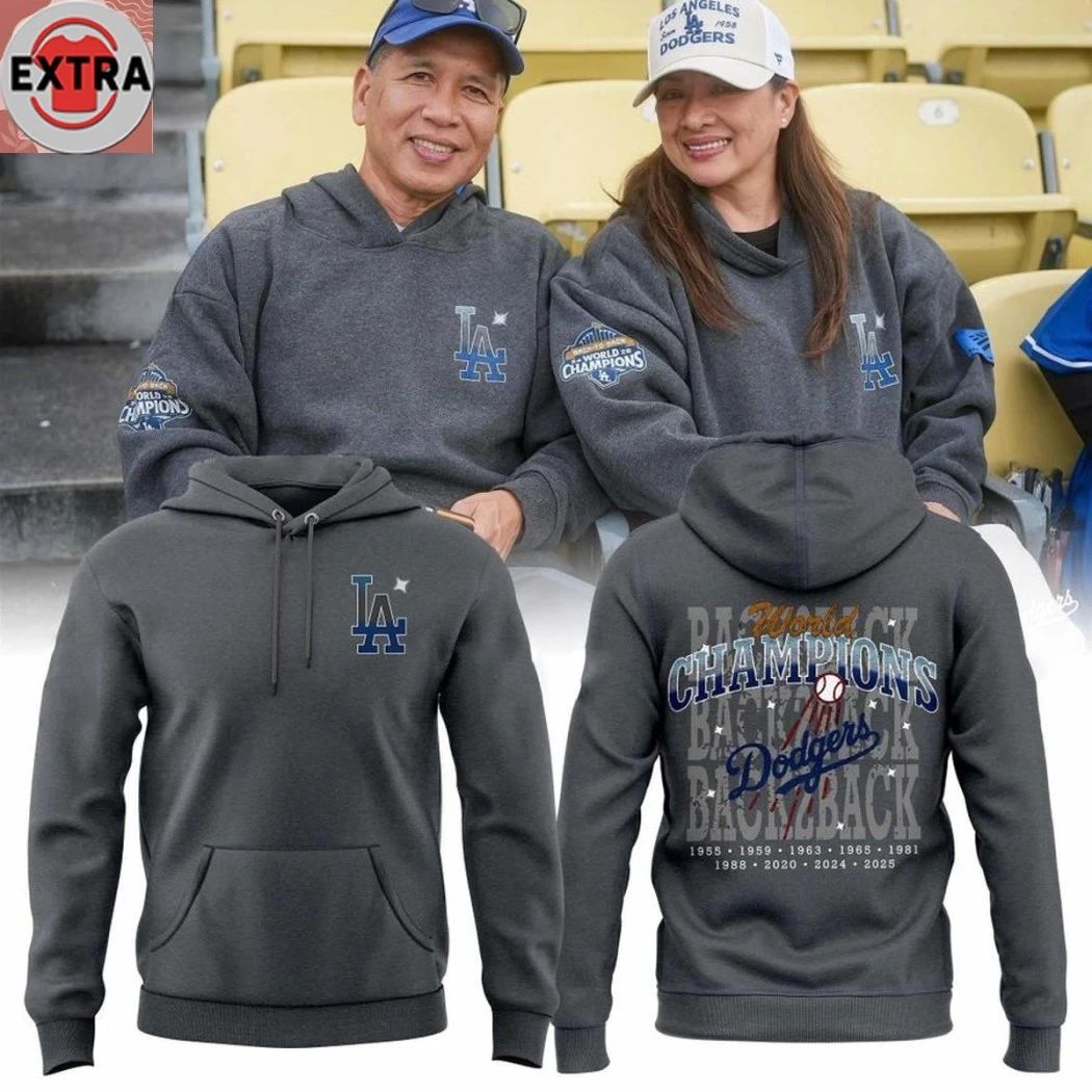 Los Angeles Dodgers Back-to-Back World Champions 2026 For Fan Logo Two Sided T-Shirt  Perfect Gift for Men & Women - T-Shirt, Sweatshirt, Hoodie