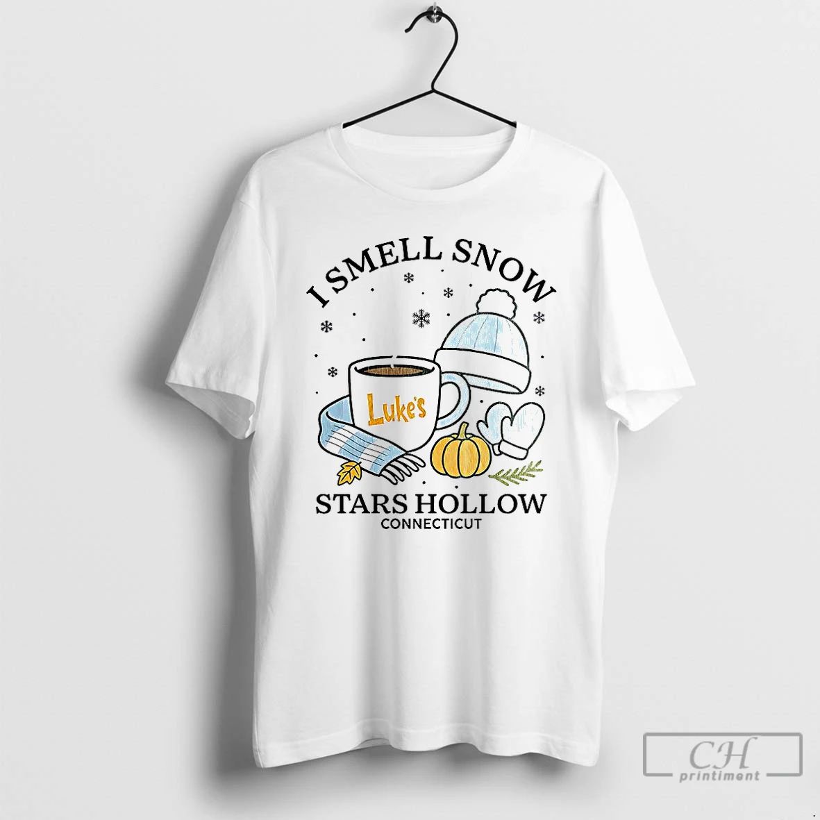 Premium I Smell Snow Stars Hollow Connecticut Christmas T Shirts Unisex T-shirt, Sweatshirt, Hoodie, Long Sleeve Tee - T-Shirt, Sweatshirt, Hoodie