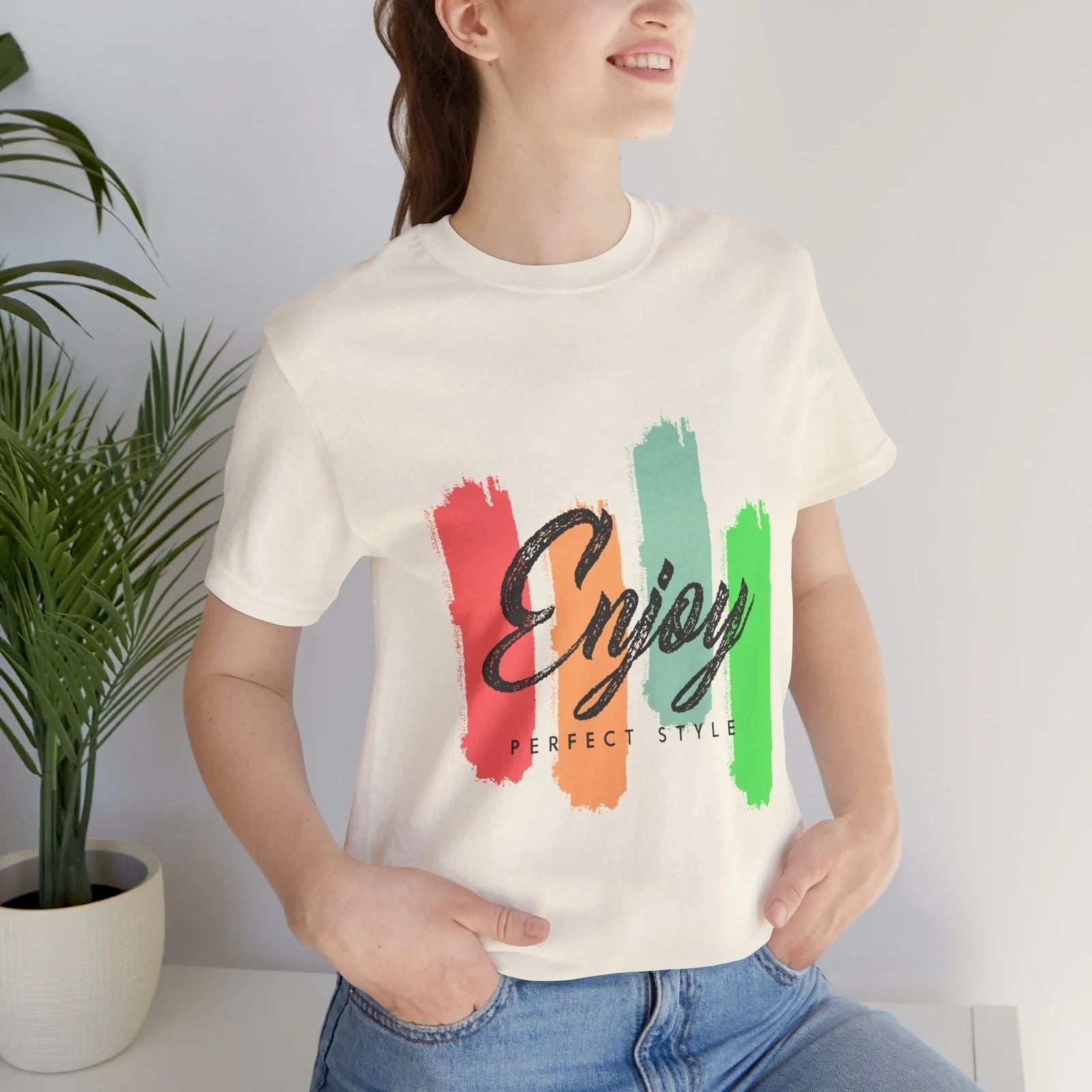 Enjoy Unisex Tee Stylish Gift Friends Summer Fashion Everyday Comfort Unique Unisex T-shirt, Sweatshirt, Hoodie, Long Sleeve Tee - T-Shirt, Sweatshirt, Hoodie