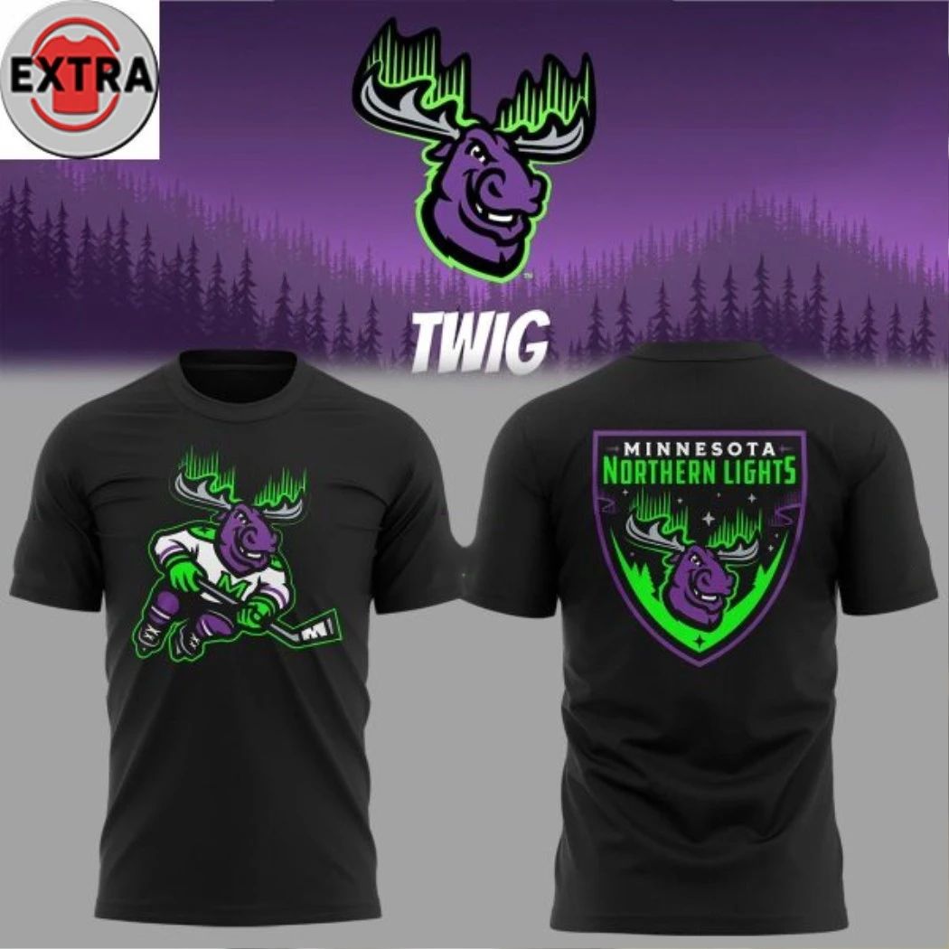 Minnesota Northern Lights 2026 The New Mascot Twig Logo Two Sided Shirt Unisex T-shirt, Sweatshirt, Hoodie, Long Sleeve Tee - T-Shirt, Sweatshirt, Hoodie
