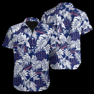 New York Giants Tropical Monstera Hawaiian Shirt Unisex T-shirt, Sweatshirt, Hoodie, Long Sleeve Tee - T-Shirt, Sweatshirt, Hoodie