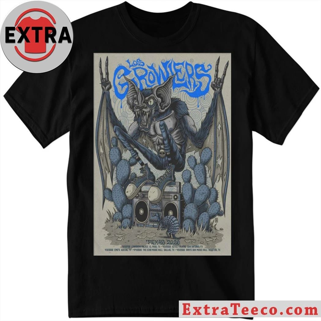 Los Growlers Texas 2026 Tour Poster Shirt Unisex T-shirt, Sweatshirt, Hoodie, Long Sleeve Tee - T-Shirt, Sweatshirt, Hoodie