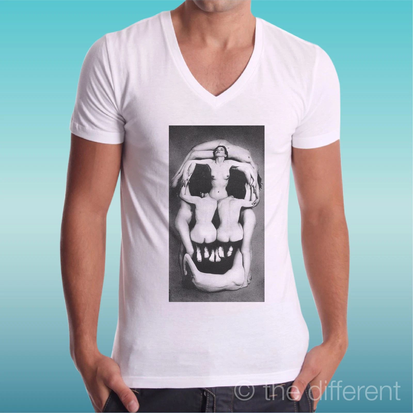 T-shirt Man V Neck " Skull Art Women Skull " Gift Idea Road To Happiness Unisex T-shirt, Sweatshirt, Hoodie, Long Sleeve Tee - T-Shirt, Sweatshirt, Hoodie