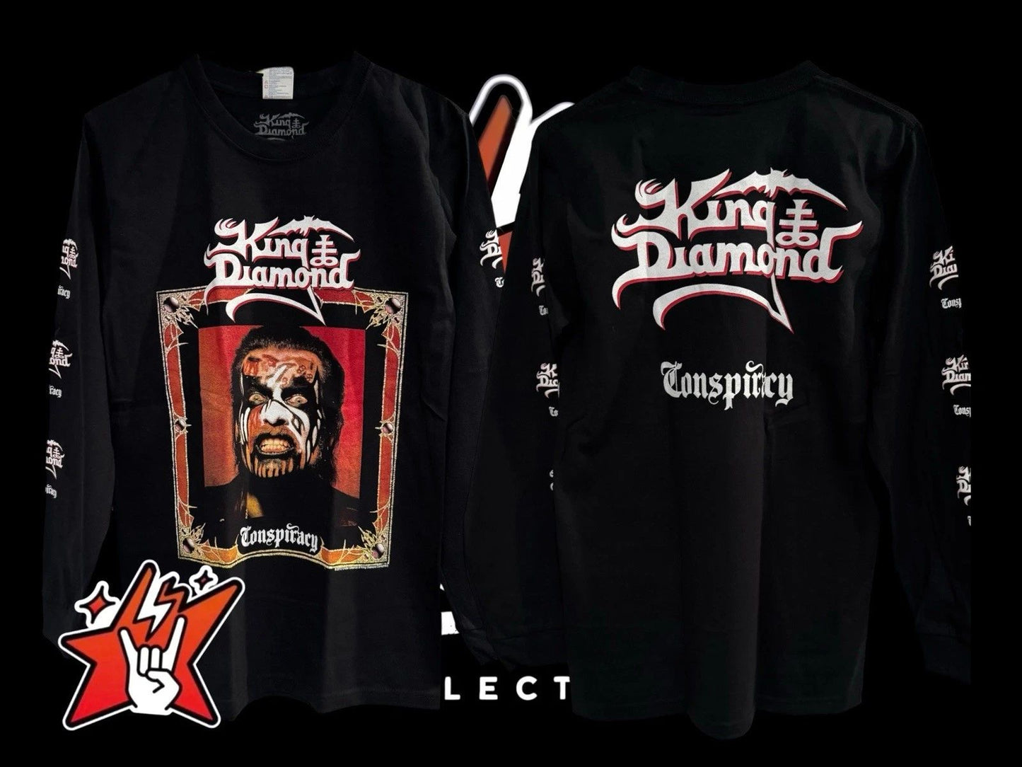 King Diamond T-Shirt New Size Short and Long Sleeve Mercyful Fate Judas Priest Unisex T-shirt, Sweatshirt, Hoodie, Long Sleeve Tee - T-Shirt, Sweatshirt, Hoodie