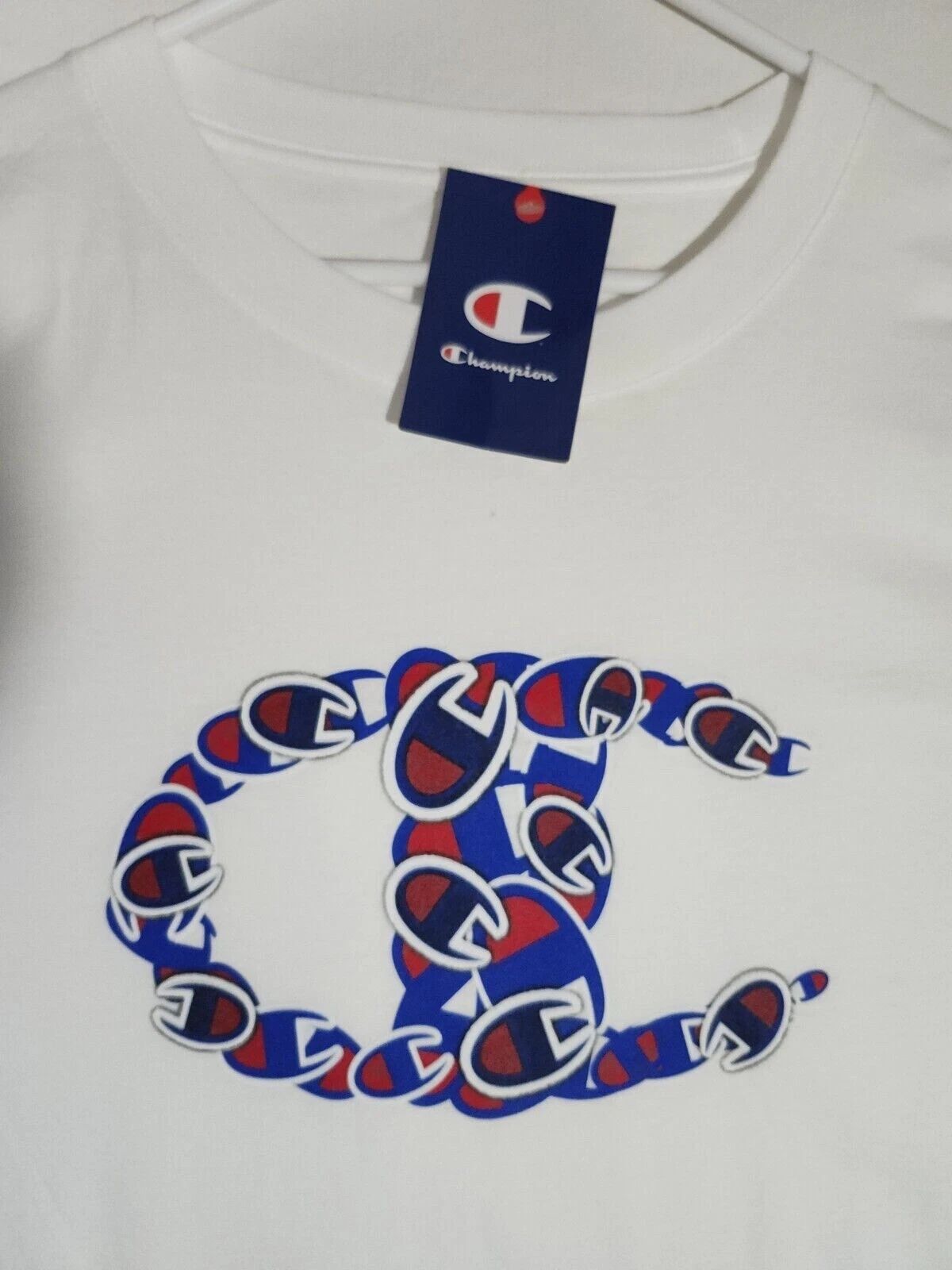 Champion T-Shirt short sleeve 4XB Big White Classic Tee with Logos -  NWT Unisex T-shirt, Sweatshirt, Hoodie, Long Sleeve Tee - T-Shirt, Sweatshirt, Hoodie