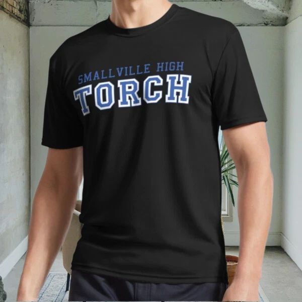 New SMALLVILLE HIGH TORCH Active Logo Men's Black T-Shirt  Funny  Size S to 5XL Unisex T-shirt, Sweatshirt, Hoodie, Long Sleeve Tee - T-Shirt, Sweatshirt, Hoodie