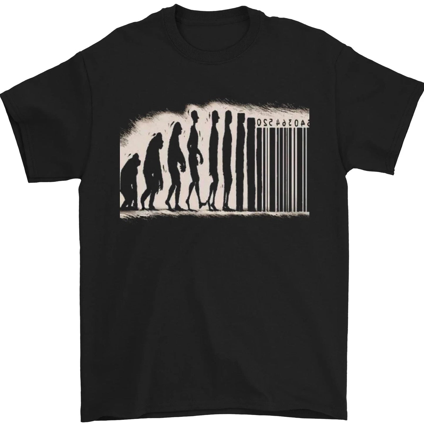 Barcode Evolution Anti-Capitalist Anarchy Mens T-Shirt 100% Cotton Unisex T-shirt, Sweatshirt, Hoodie, Long Sleeve Tee - T-Shirt, Sweatshirt, Hoodie