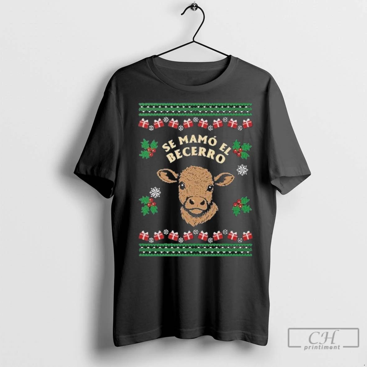 Premium Se Mamo El Becerro Christmas Unisex T-shirt, Sweatshirt, Hoodie, Long Sleeve Tee - T-Shirt, Sweatshirt, Hoodie