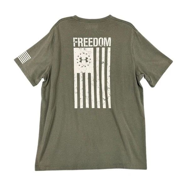 Under Armour Freedom Mens XL HeatGear Tactical Military Patriotic Performance Unisex T-shirt, Sweatshirt, Hoodie, Long Sleeve Tee - T-Shirt, Sweatshirt, Hoodie