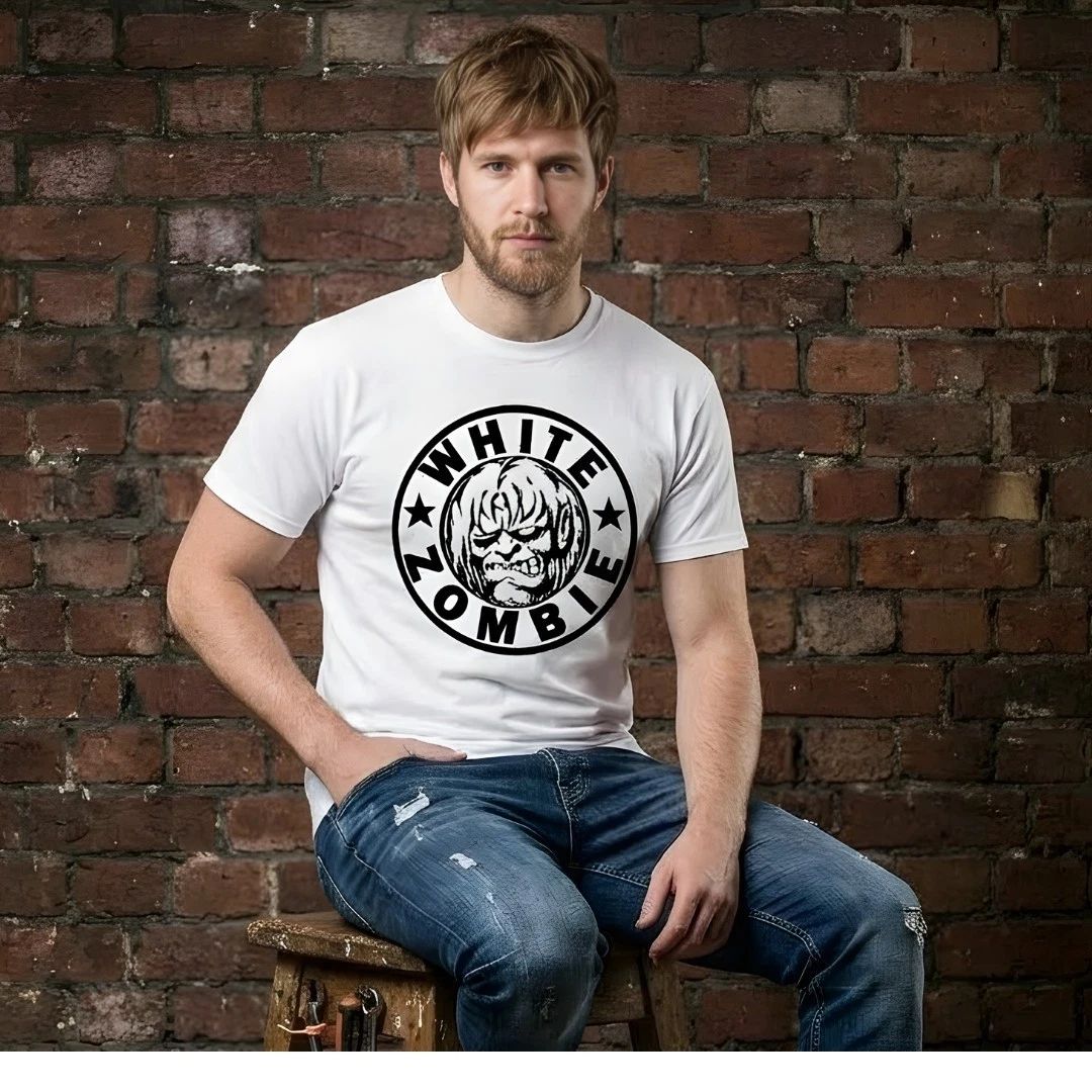 White Zombie Mens Graphic T-Shirt 100% Cotton Band Slogan Tee Shirt Top New Unisex T-shirt, Sweatshirt, Hoodie, Long Sleeve Tee - T-Shirt, Sweatshirt, Hoodie