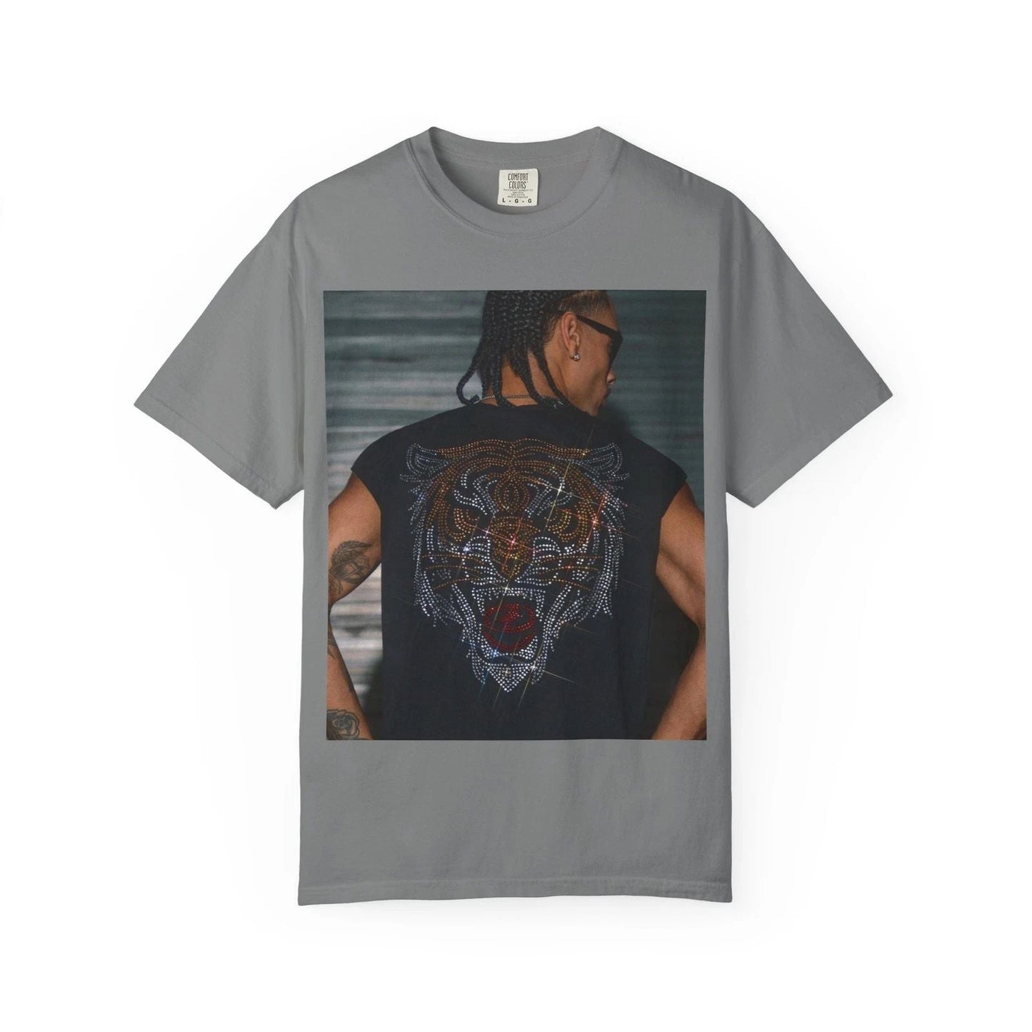 Roaring Tiger Back Graphic T-Shirt | Vintage Tattoo Style Unisex T-shirt, Sweatshirt, Hoodie, Long Sleeve Tee - T-Shirt, Sweatshirt, Hoodie