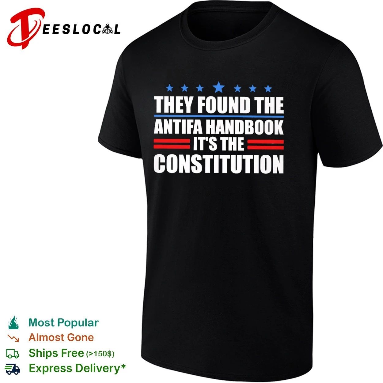 They Found the Antifa Handbook It Is the Constitution T-shirt Unisex T-shirt, Sweatshirt, Hoodie, Long Sleeve Tee - T-Shirt, Sweatshirt, Hoodie