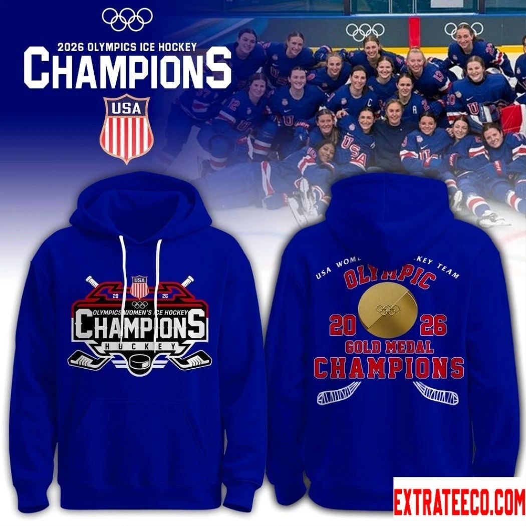 Original Usa Women Hockey 2026 National Ice Olympic Gold Medal Champions Logo Two Sided Shirt - T-Shirt, Sweatshirt, Hoodie