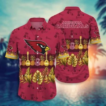 Arizona Cardinals Tropical Melody Hawaiian Shirt Unisex T-shirt, Sweatshirt, Hoodie, Long Sleeve Tee - T-Shirt, Sweatshirt, Hoodie
