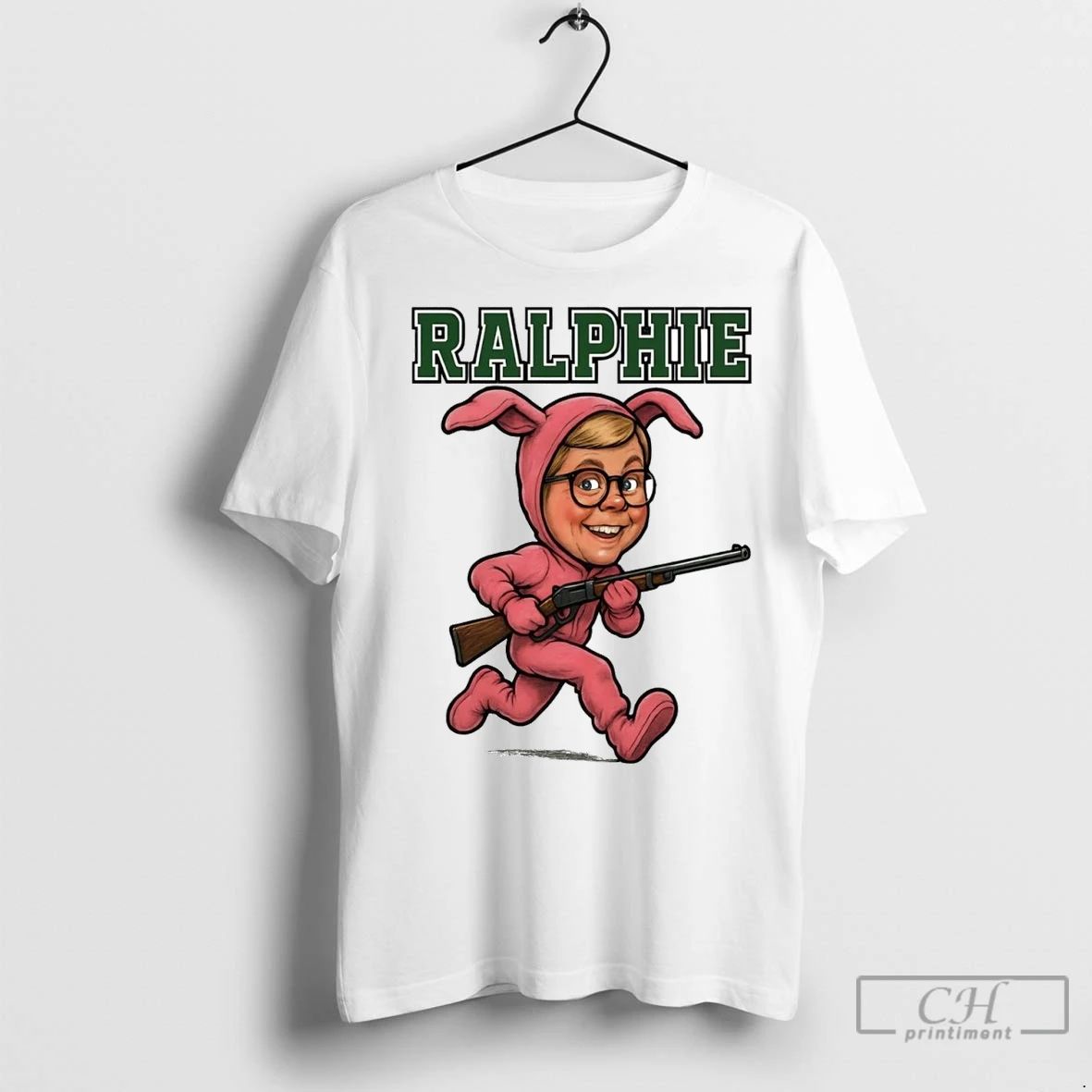 Premium Ralphie Parker Bunny Caricature Christmas Unisex T-shirt, Sweatshirt, Hoodie, Long Sleeve Tee - T-Shirt, Sweatshirt, Hoodie
