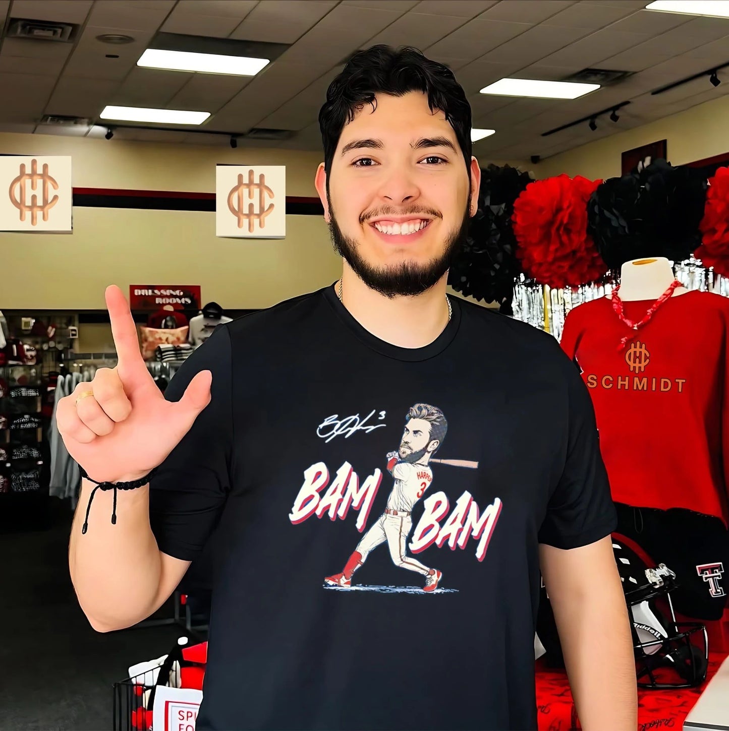Philadelphia Phillies Major League Baseball Bryce Harper Bam Bam big head shirt Unisex T-shirt, Sweatshirt, Hoodie, Long Sleeve Tee - T-Shirt, Sweatshirt, Hoodie
