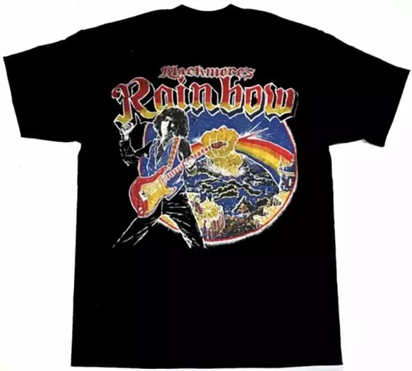 Retro Live Concert Rainbow Ritchie Blackmore Shirt Black Unisex T-shirt, Sweatshirt, Hoodie, Long Sleeve Tee - T-Shirt, Sweatshirt, Hoodie