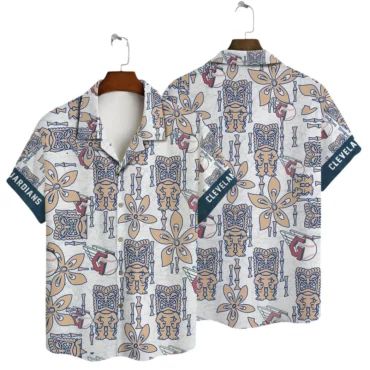 Cleveland Guardians Tiki Aloha Hawaiian Shirt Unisex T-shirt, Sweatshirt, Hoodie, Long Sleeve Tee - T-Shirt, Sweatshirt, Hoodie