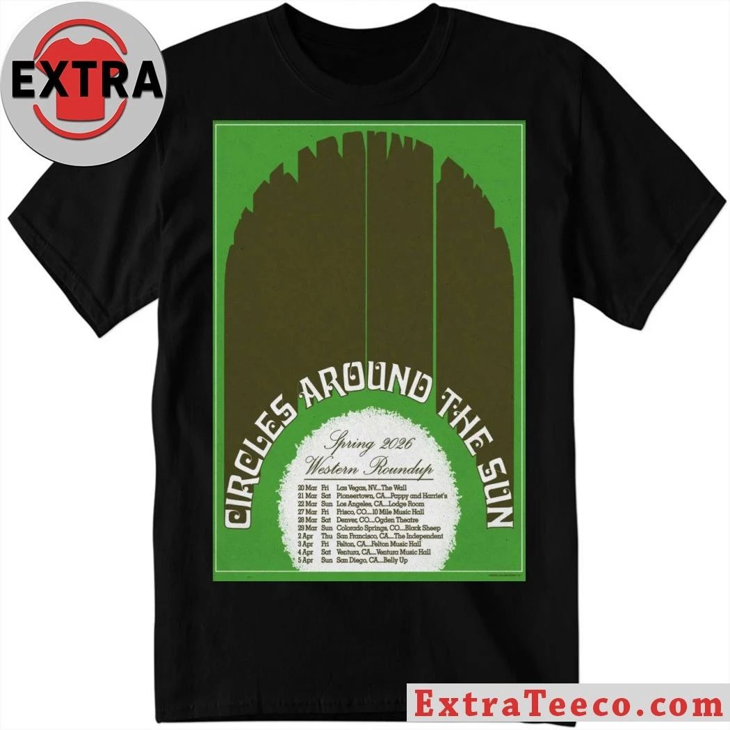 Original Circles Around The Sun Spring Tour Poster Shirt Unisex T-shirt, Sweatshirt, Hoodie, Long Sleeve Tee - T-Shirt, Sweatshirt, Hoodie
