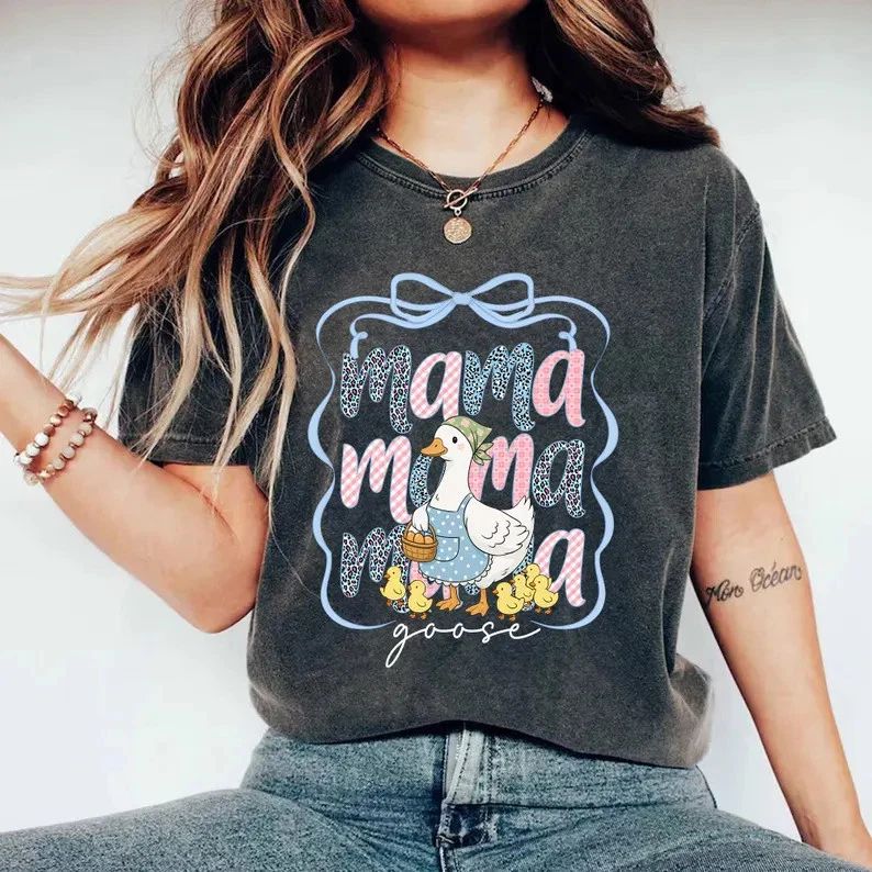 Cute Mama Goose Comfort Tee Mom Gift Unisex Mothers Day Idea Unisex T-shirt, Sweatshirt, Hoodie, Long Sleeve Tee - T-Shirt, Sweatshirt, Hoodie