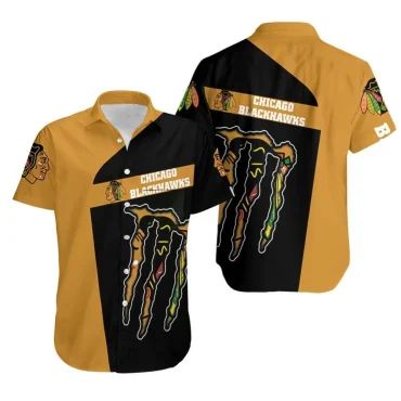 Chicago Blackhawks Golden Edge Hawaiian Shirt Unisex T-shirt, Sweatshirt, Hoodie, Long Sleeve Tee - T-Shirt, Sweatshirt, Hoodie