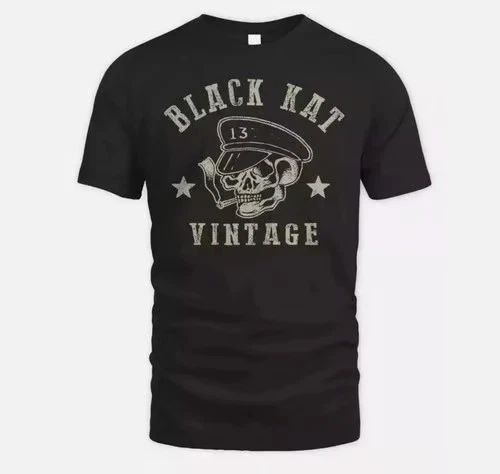 Premium Moto Skull Black Kat Vintage T-shirt, skullcap funny Unisex T-shirt, Sweatshirt, Hoodie, Long Sleeve Tee - T-Shirt, Sweatshirt, Hoodie