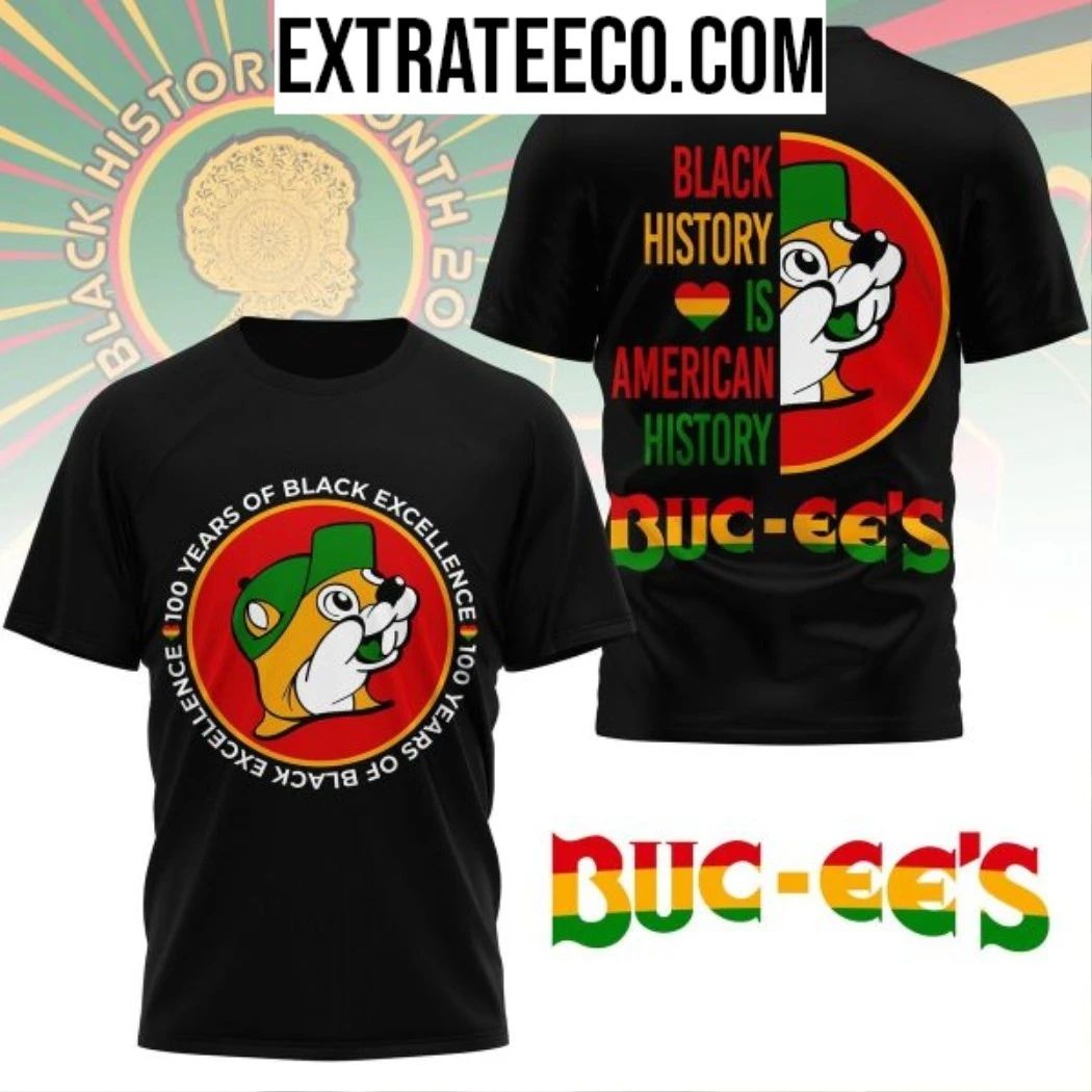 Buc-ees Black Month 100 Years T-Shirt Unisex T-shirt, Sweatshirt, Hoodie, Long Sleeve Tee - T-Shirt, Sweatshirt, Hoodie