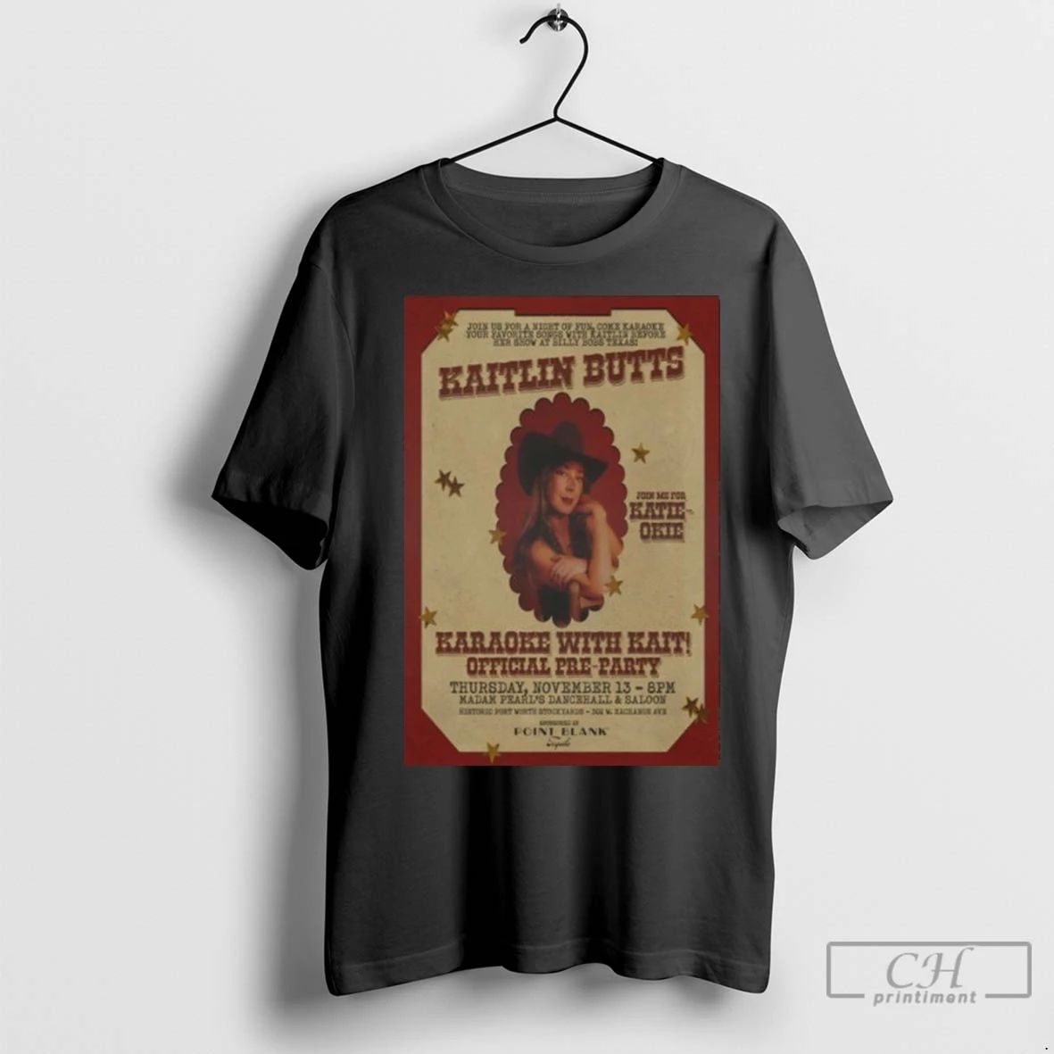 Premium Kaitlin Butts Billy Bobs Texas Fort Worth Tx Nov 13 2025 Unisex T-shirt, Sweatshirt, Hoodie, Long Sleeve Tee - T-Shirt, Sweatshirt, Hoodie