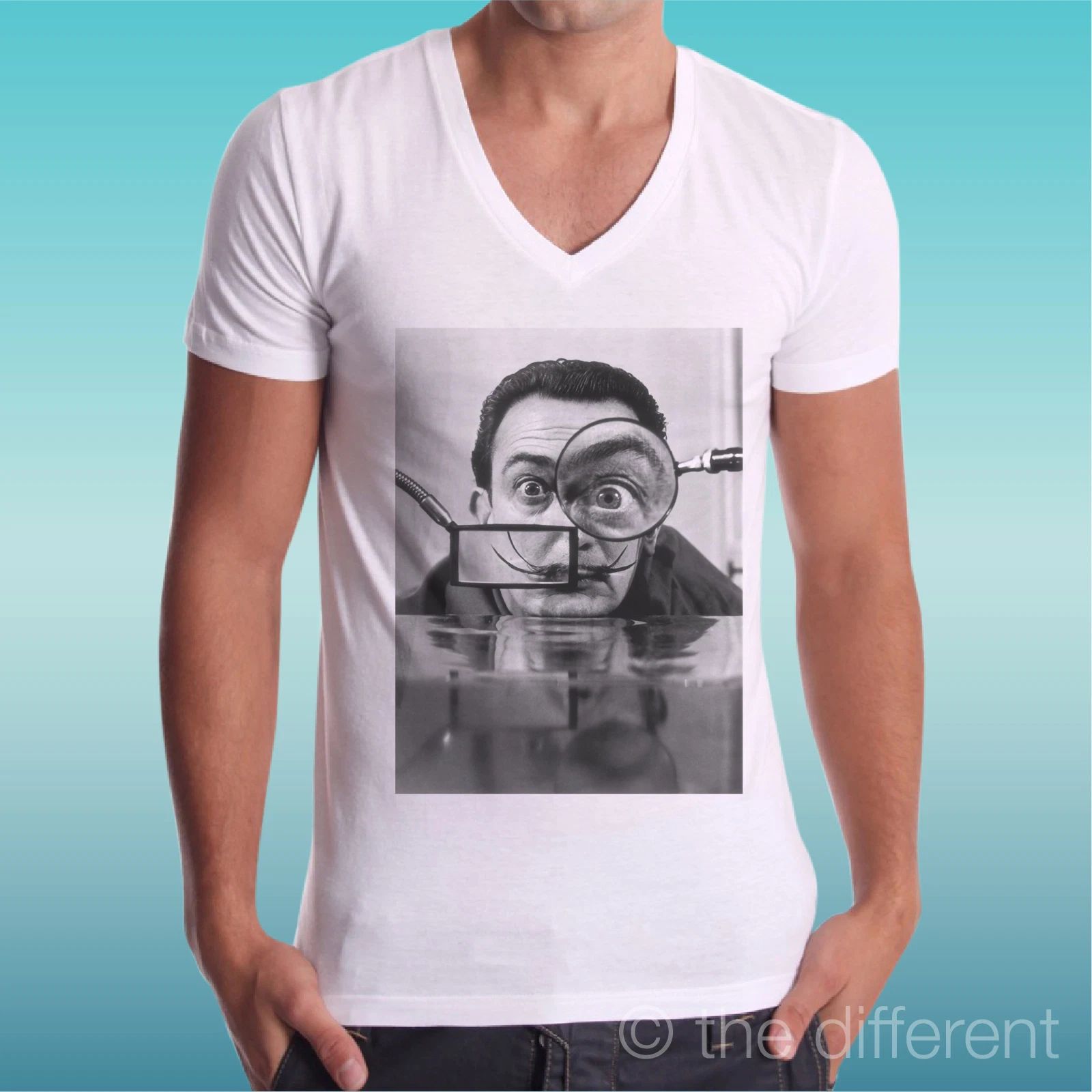 T-shirt Man V Neck " Salvator Dal Glasses Mustache " Gift Idea Road To Unisex T-shirt, Sweatshirt, Hoodie, Long Sleeve Tee - T-Shirt, Sweatshirt, Hoodie