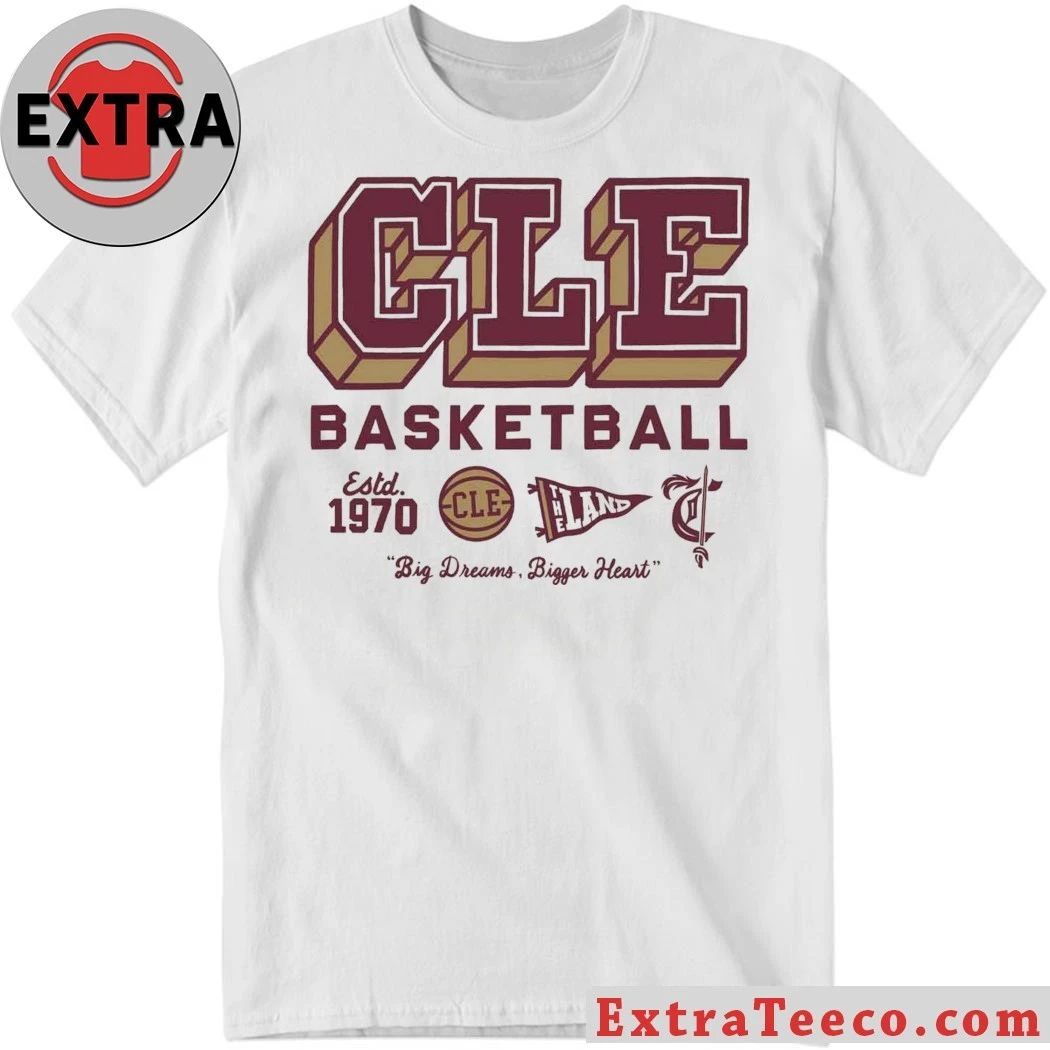 CLE Basketball Varsity Icons Big Dreams Bigger Hearts T-Shirt Unisex T-shirt, Sweatshirt, Hoodie, Long Sleeve Tee - T-Shirt, Sweatshirt, Hoodie