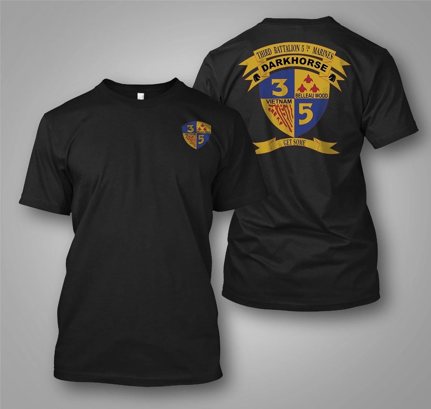 NEW Darkhorse Unit 3rd Battalion 5th Marines - Custom front and back t-shirt tee Unisex T-shirt, Sweatshirt, Hoodie, Long Sleeve Tee - T-Shirt, Sweatshirt, Hoodie