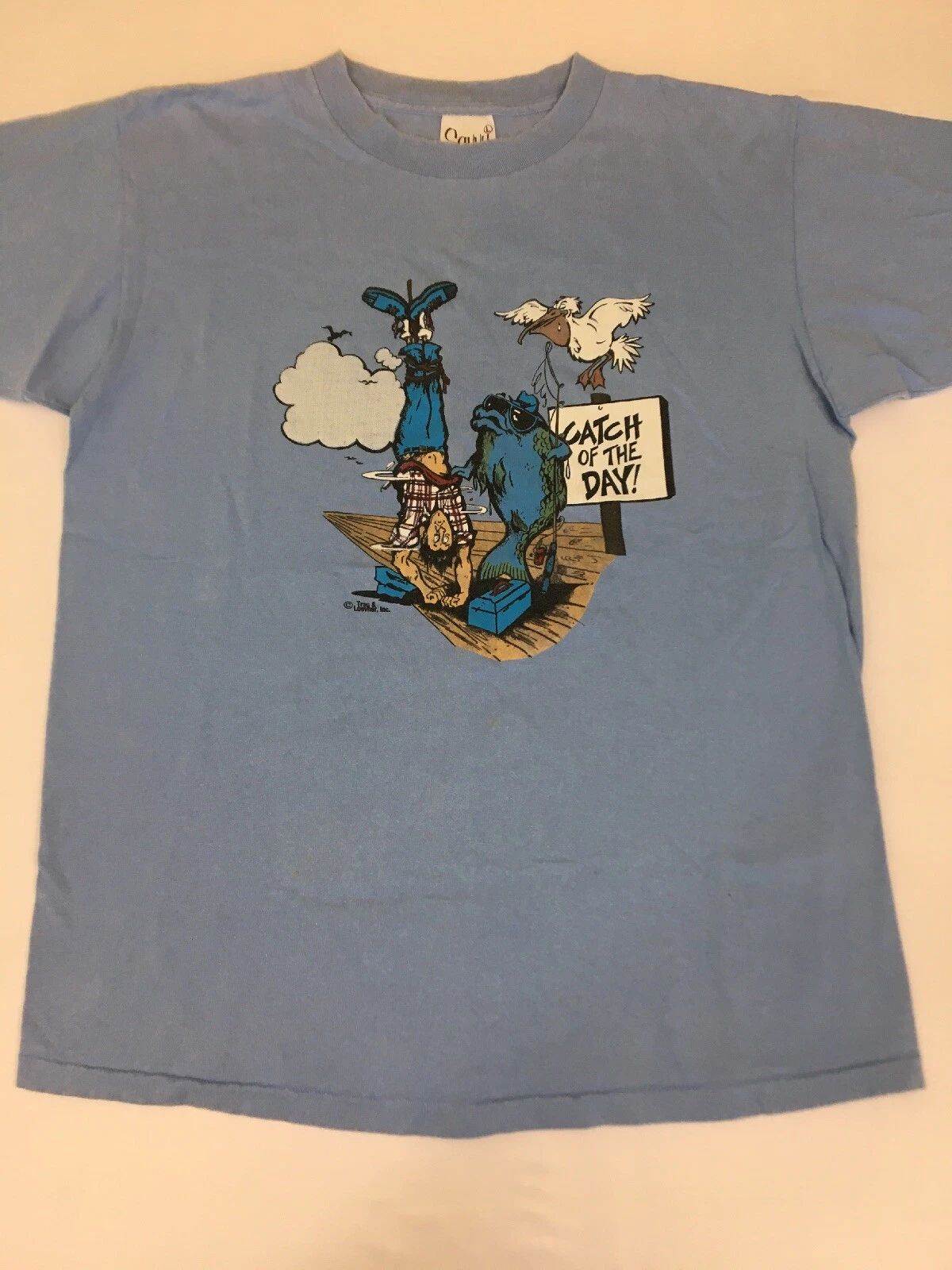 Catch Of The Day Tee Mens L Savvy Sportswear Joke Fishing Novelty Unisex T-shirt, Sweatshirt, Hoodie, Long Sleeve Tee - T-Shirt, Sweatshirt, Hoodie