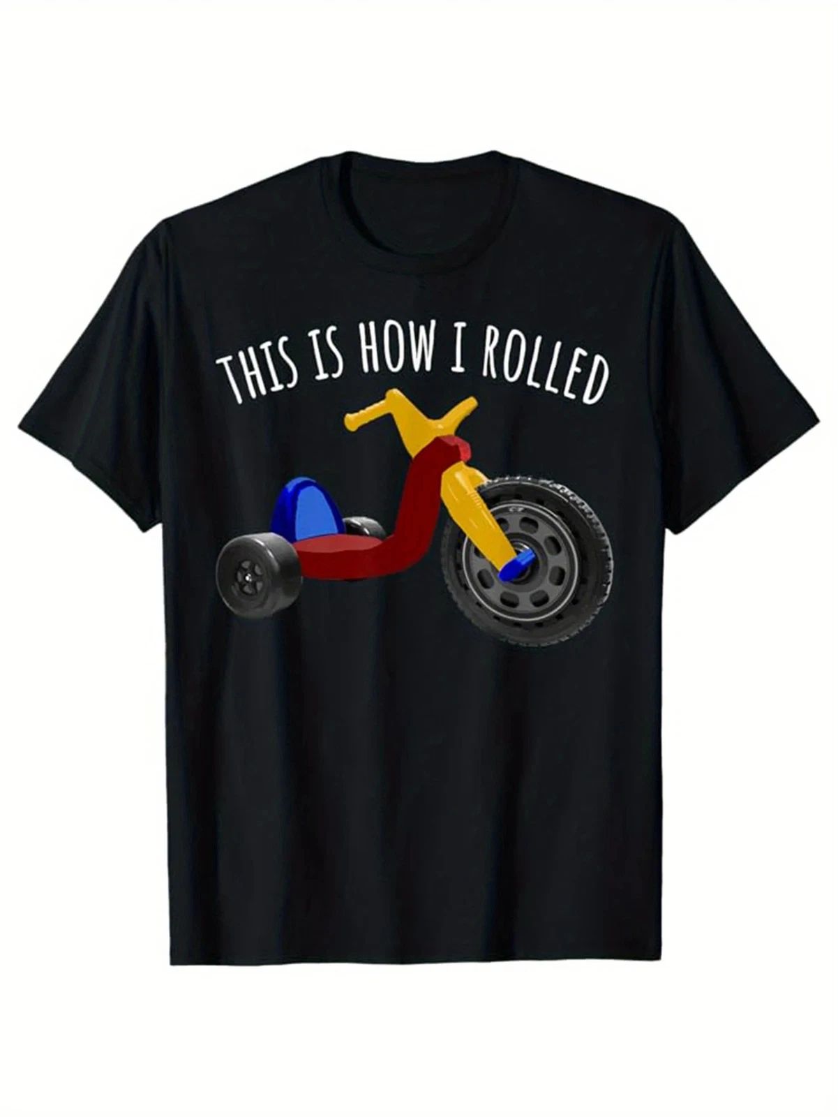 Men's 1980s Vintage Graphic T-Shirt - "This Is How I Rolled" Funny Scooter Desig Unisex T-shirt, Sweatshirt, Hoodie, Long Sleeve Tee - T-Shirt, Sweatshirt, Hoodie