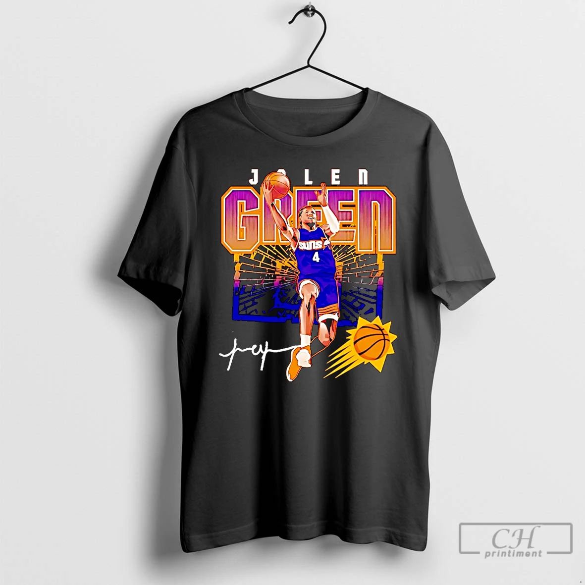 Premium Jalen Green Phoenix Suns Shattered Signature Christmas T Shirts Unisex T-shirt, Sweatshirt, Hoodie, Long Sleeve Tee - T-Shirt, Sweatshirt, Hoodie