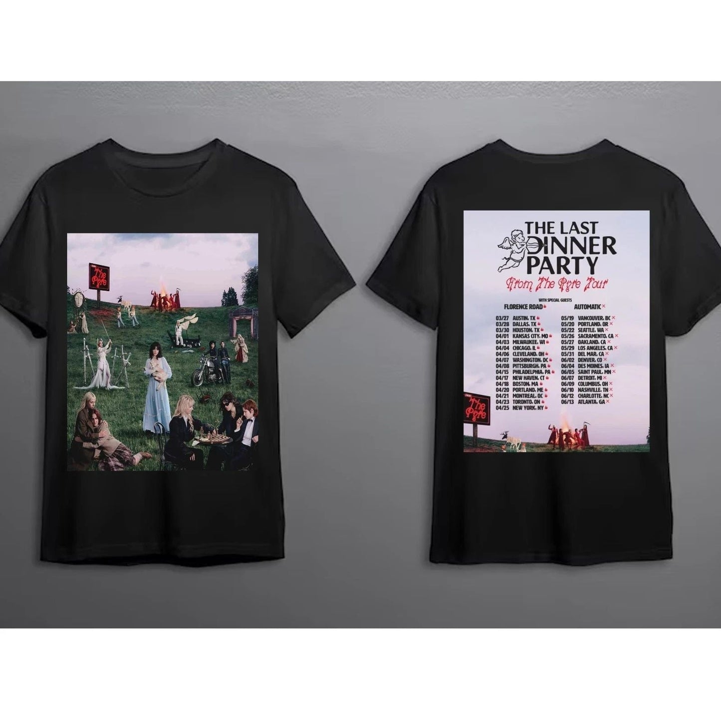 The Last Dinner Party announce 2026 North America Tour Shirt Unisex T-shirt, Sweatshirt, Hoodie, Long Sleeve Tee - T-Shirt, Sweatshirt, Hoodie