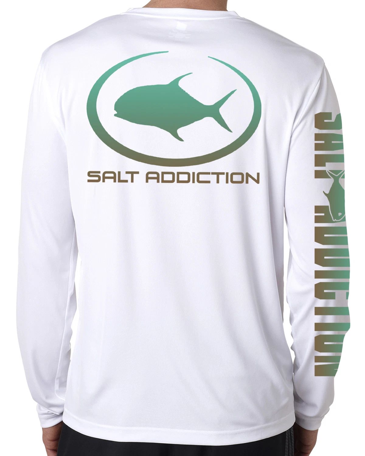 Fishing t shirt Salt Addiction performance  Saltwater long sleeve microfiber Unisex T-shirt, Sweatshirt, Hoodie, Long Sleeve Tee - T-Shirt, Sweatshirt, Hoodie