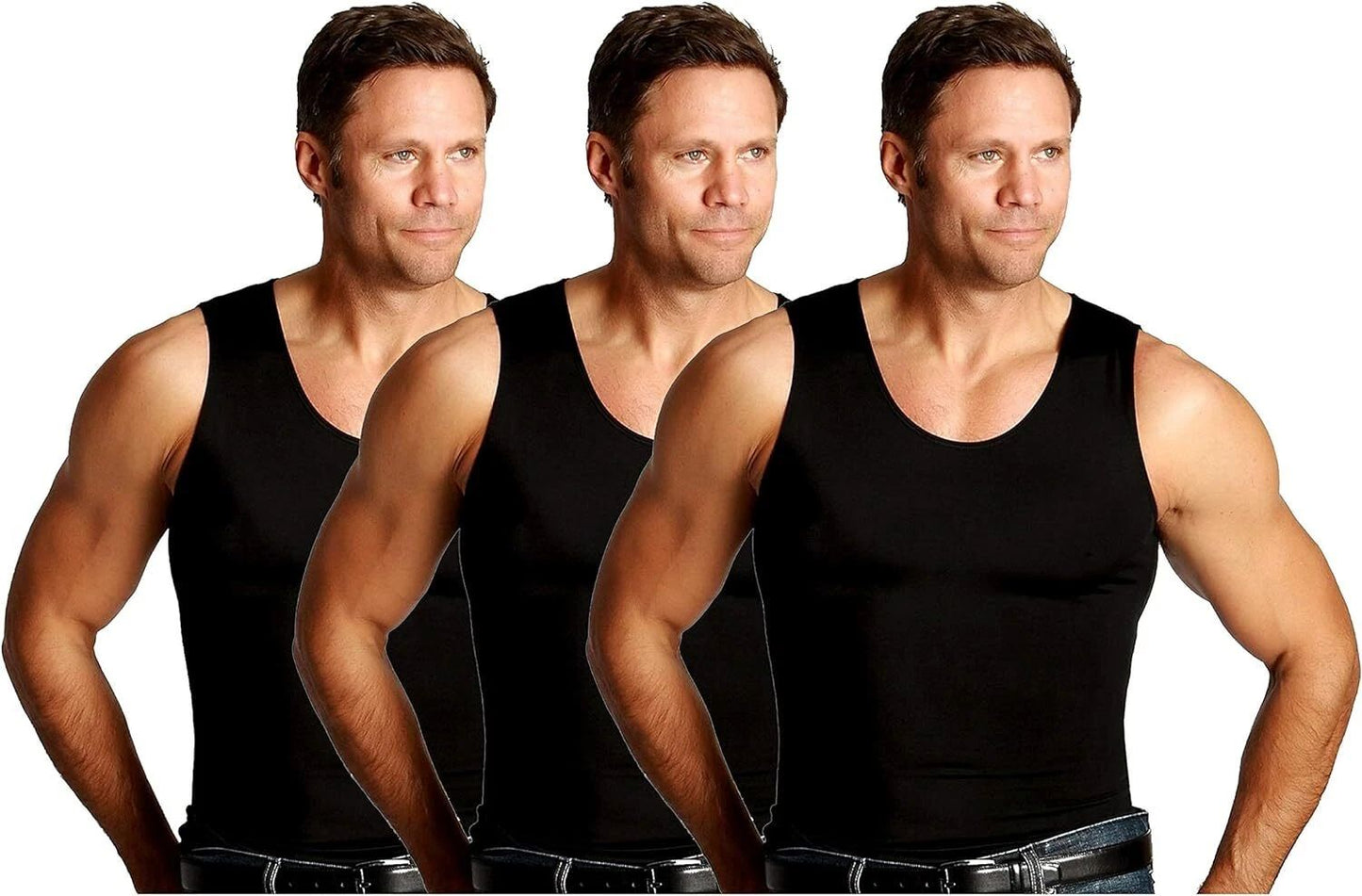 Insta Slim As Seen On TV Men's Compression Muscle Tank Shirt (Pack of 3) Unisex T-shirt, Sweatshirt, Hoodie, Long Sleeve Tee - T-Shirt, Sweatshirt, Hoodie