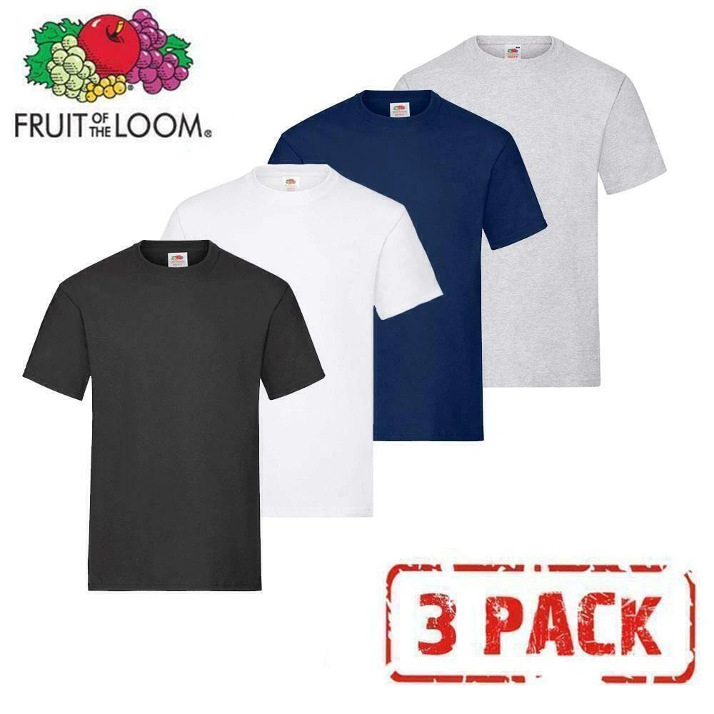 Fruit of the Loom Men's Heavy T-Shirt Pack of 3 Unisex T-shirt, Sweatshirt, Hoodie, Long Sleeve Tee - T-Shirt, Sweatshirt, Hoodie
