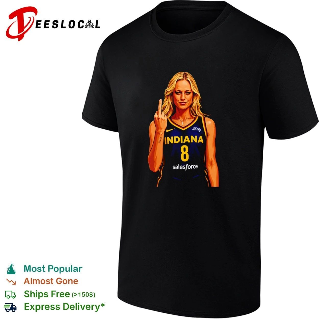 Sophie Cunningham Indiana Fever 8 WNBA T-shirt Unisex T-shirt, Sweatshirt, Hoodie, Long Sleeve Tee - T-Shirt, Sweatshirt, Hoodie