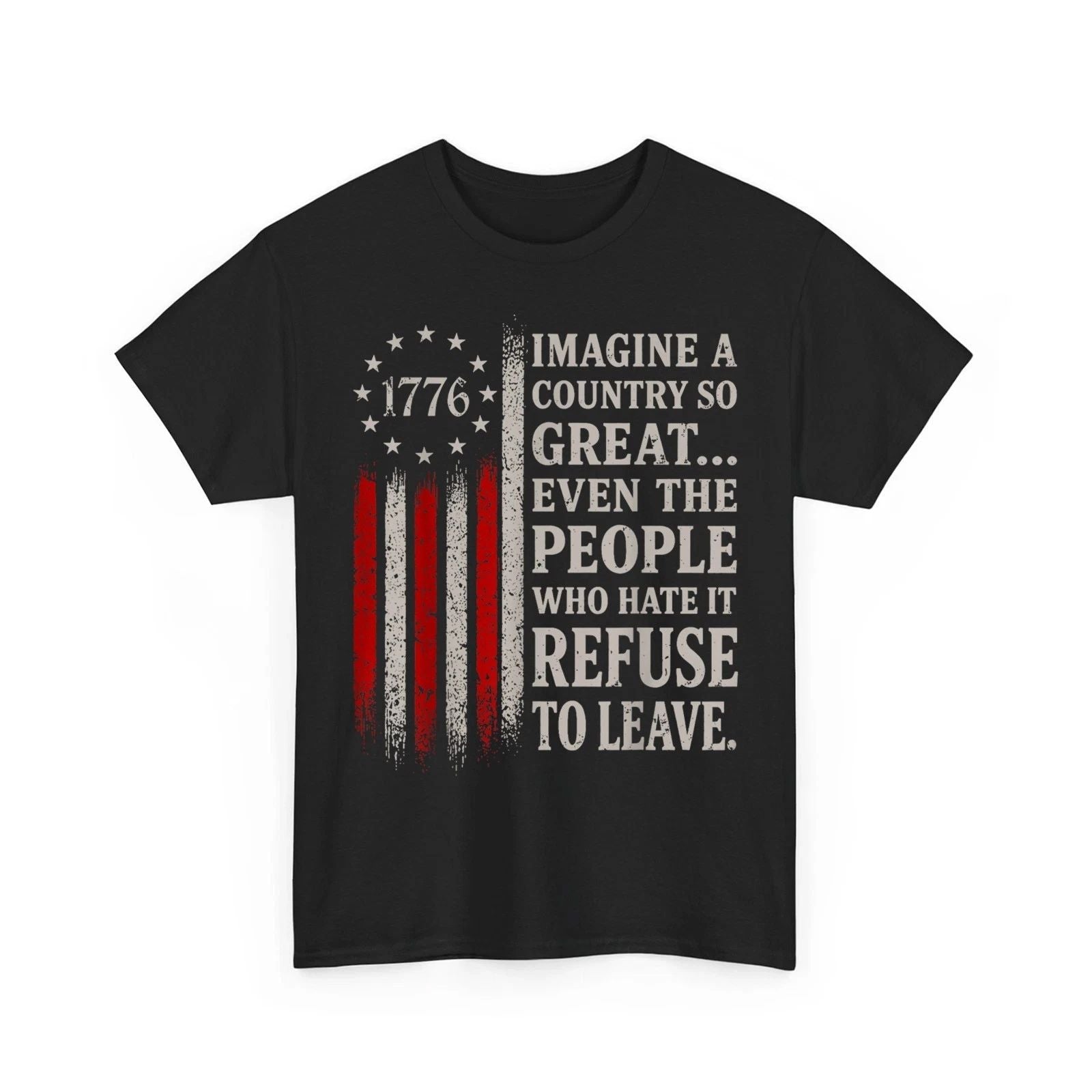 Imagine A Country So Great Patriotic Vintage Flag Quote Unisex T-Shirt Unisex T-shirt, Sweatshirt, Hoodie, Long Sleeve Tee - T-Shirt, Sweatshirt, Hoodie