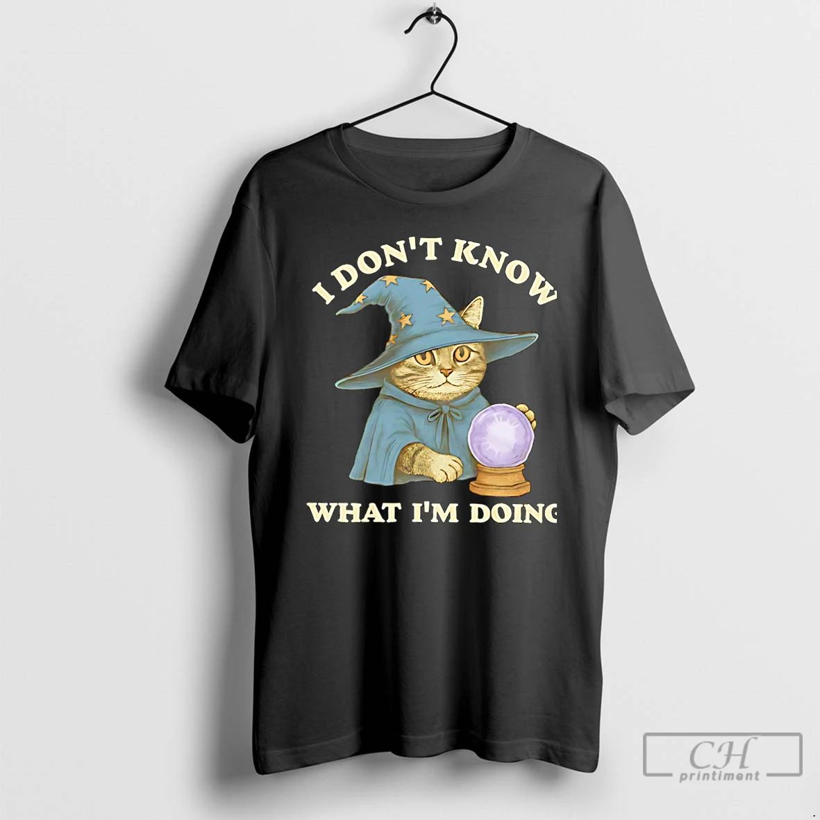 Premium I Dont Know What Im Doing Cat Wizard Christmas T Shirts Unisex T-shirt, Sweatshirt, Hoodie, Long Sleeve Tee - T-Shirt, Sweatshirt, Hoodie