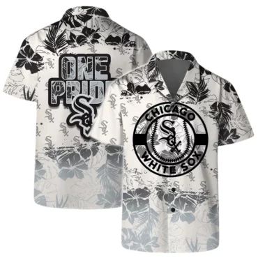 Chicago White Sox Team Logo One Pride Pattern Hawaiian Shirt Unisex T-shirt, Sweatshirt, Hoodie, Long Sleeve Tee - T-Shirt, Sweatshirt, Hoodie